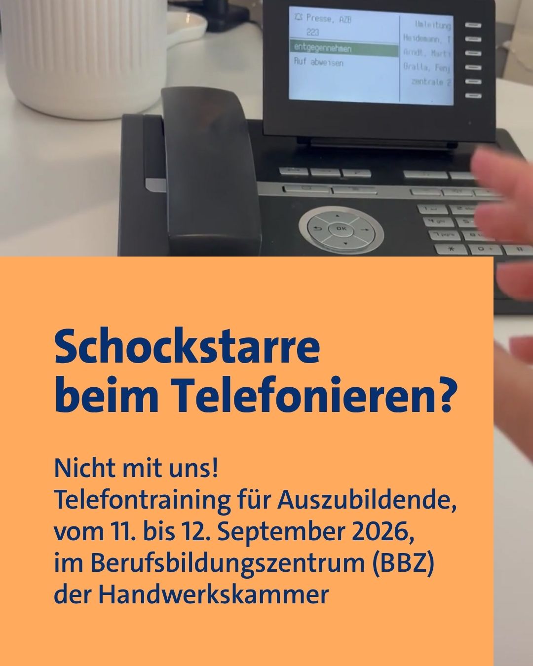 Telefontraining für Auszubildende